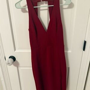 Lulu's Chic Red Backless Dress
